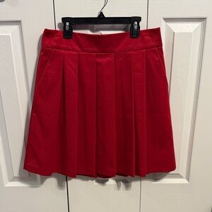 Ann Taylor Vibrant Red Skater Skirt Size 6